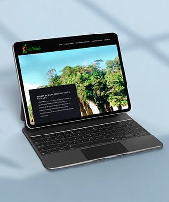 Website designed for grantee partner Fundación Selva Sagrada.