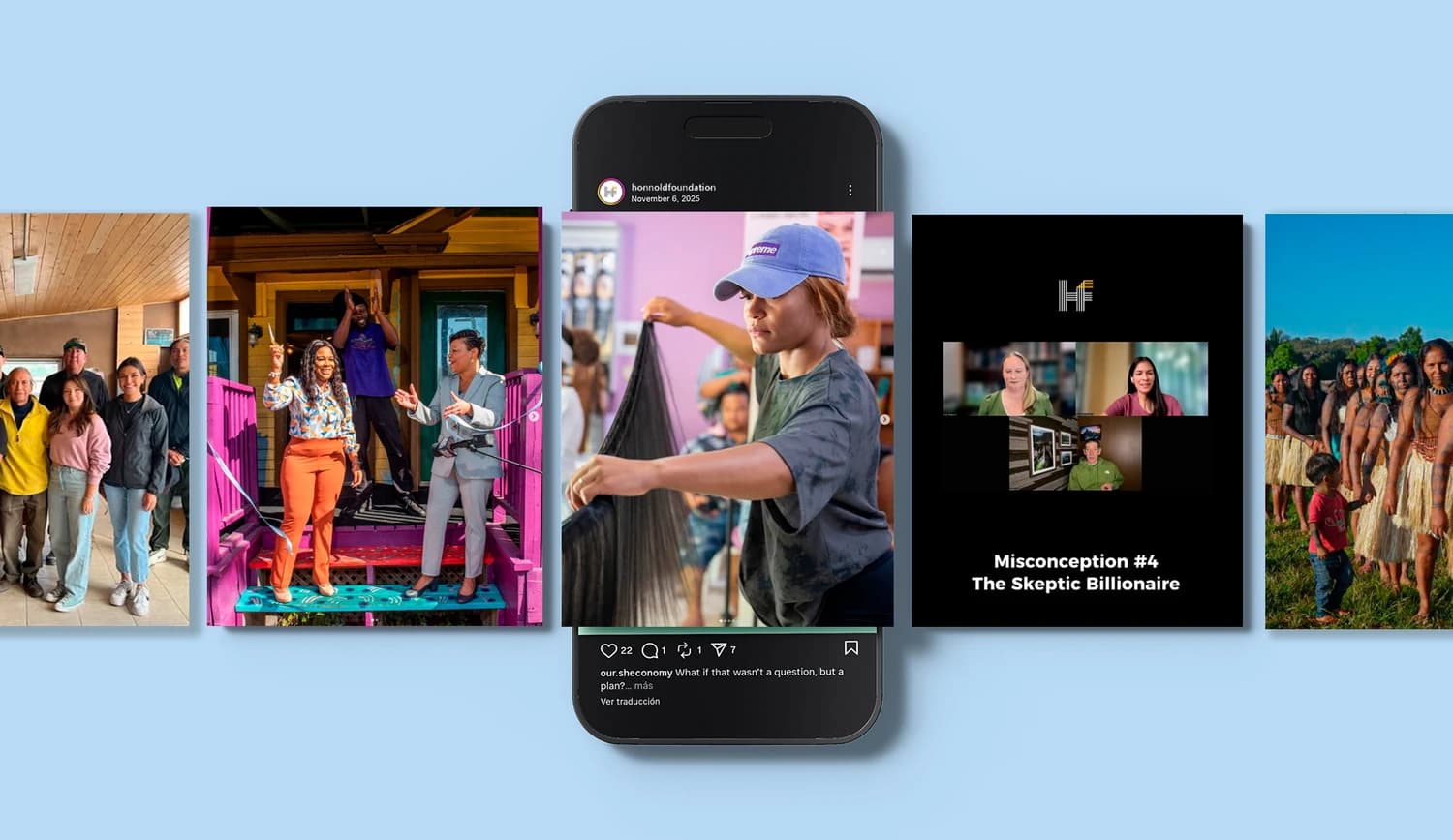 Social media creative produced by Epix for the Honnold Foundation.